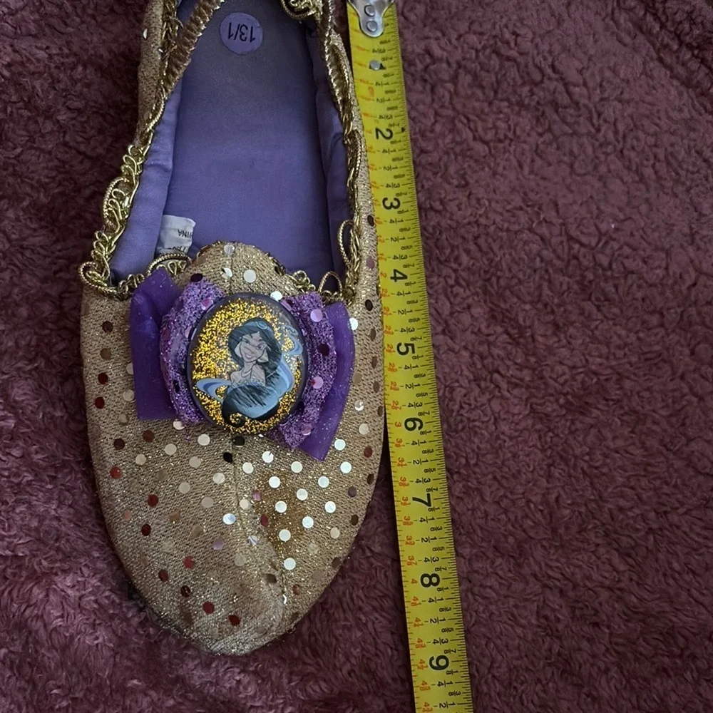 Kids vintage Disney jasmine Gold and Purple Princess Shoes